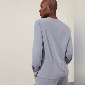 Athleta Seasoft Crewneck Sweatshirt in “Cottage Blue”